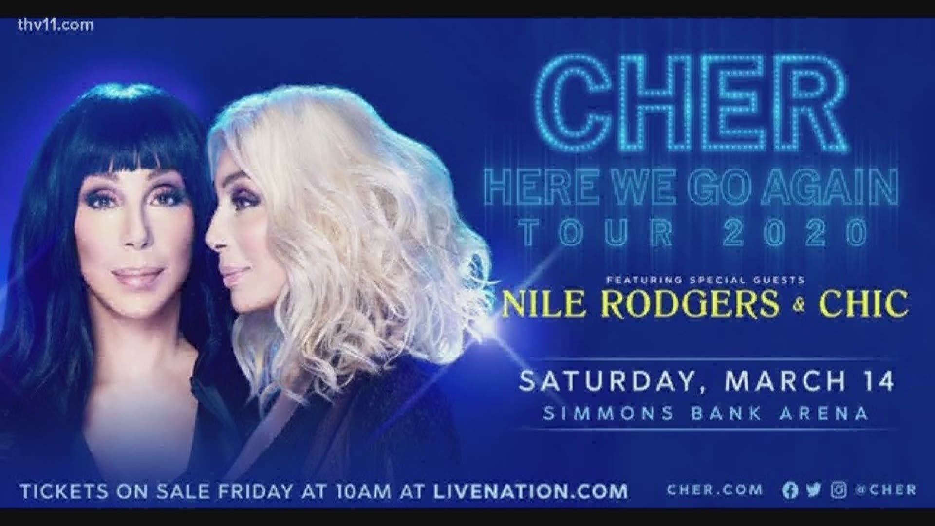 Cher is coming to North Little Rock next year.