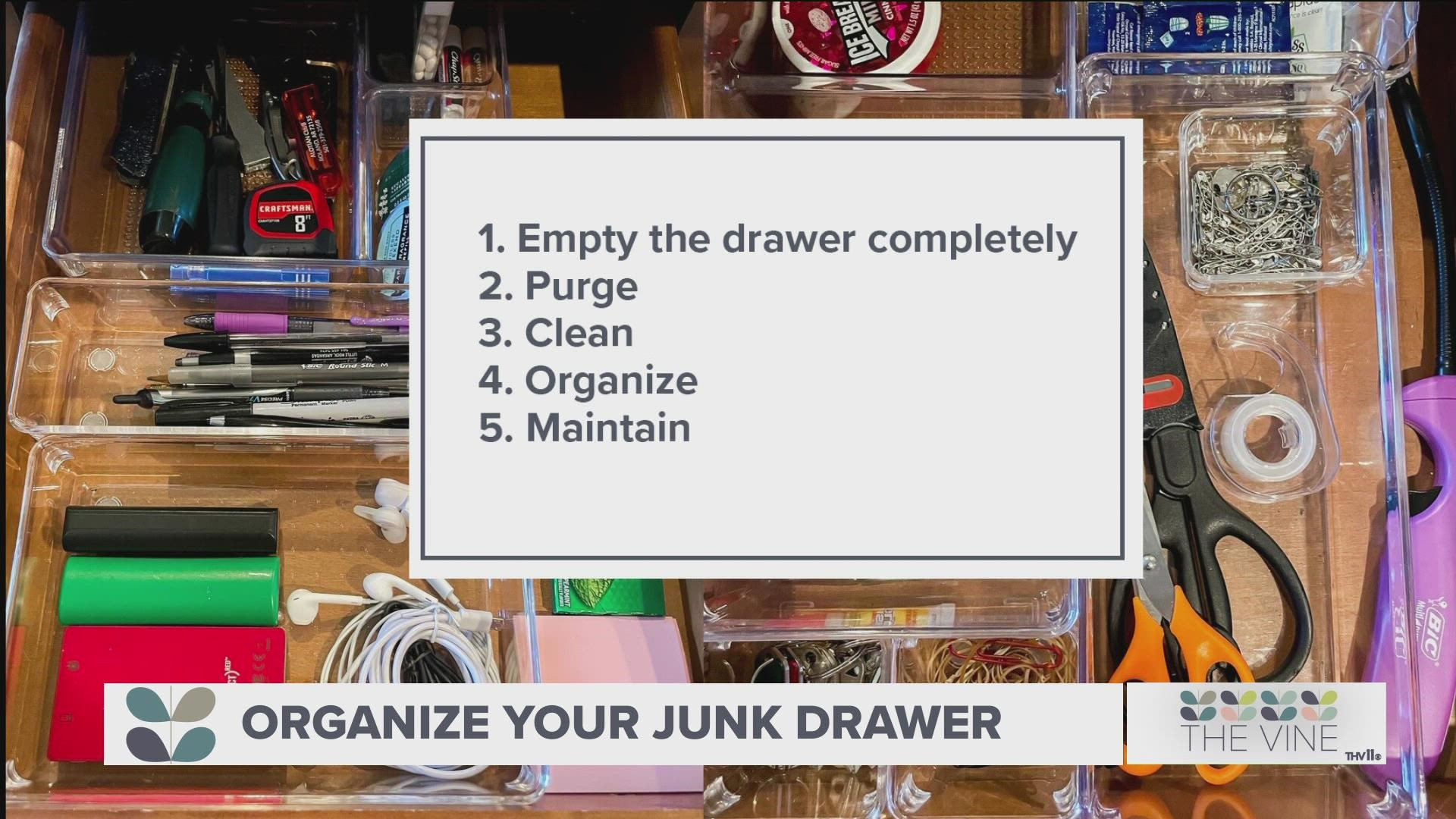 Paige Shepard with Shepard Organizing talks us through 5 steps to make your junk drawer work better.