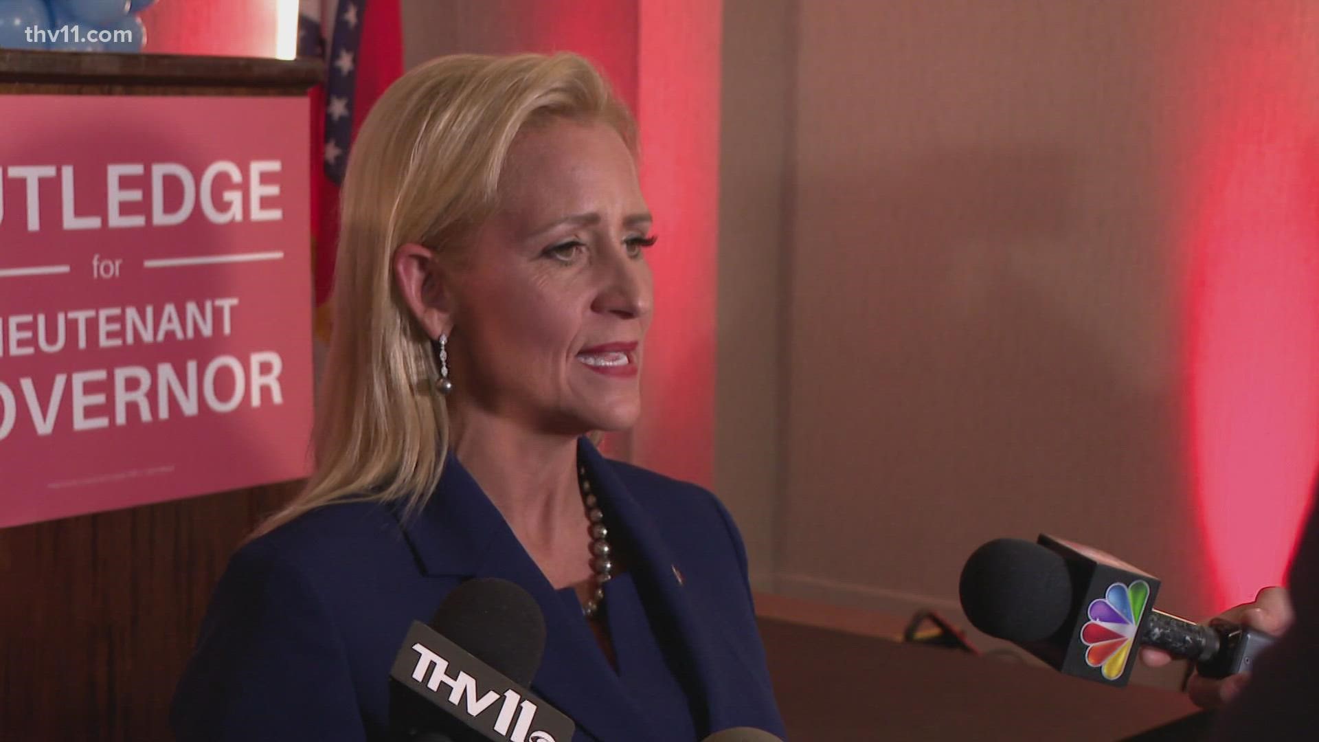 Leslie Rutledge avoids a runoff in the crowded Republican race for Lieutenant Governor.