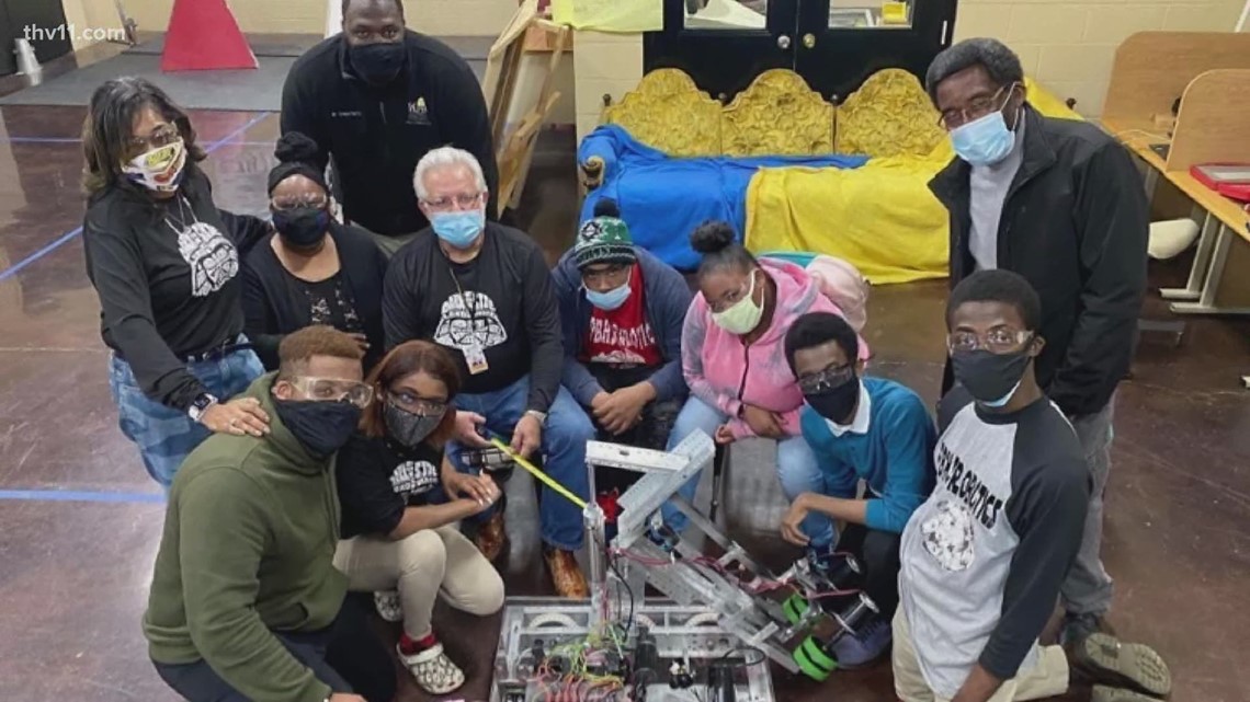 Teen robotics club in Pine Bluff competing in 2021 FIRST Robotics Competition - Image