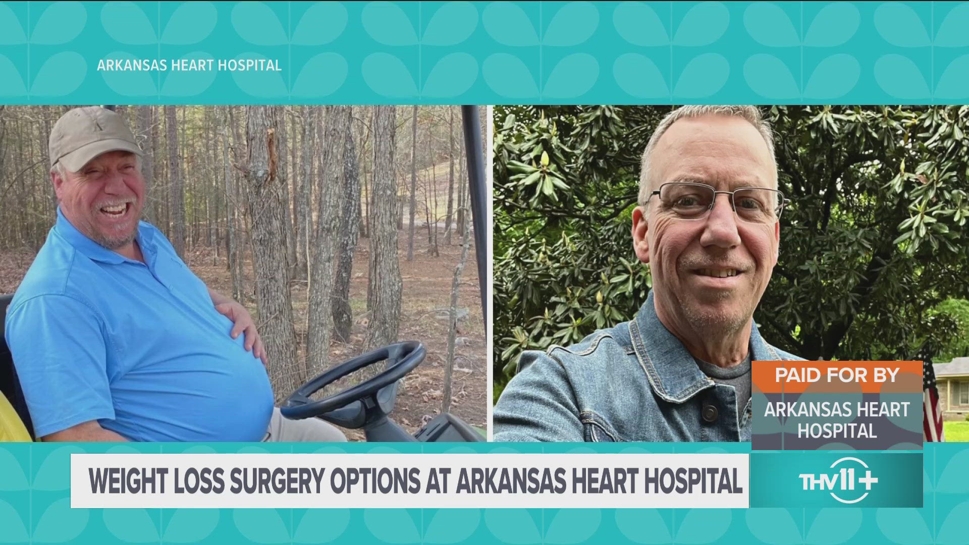 Adam sits down with a patient from the Arkansas Heart Hospital.