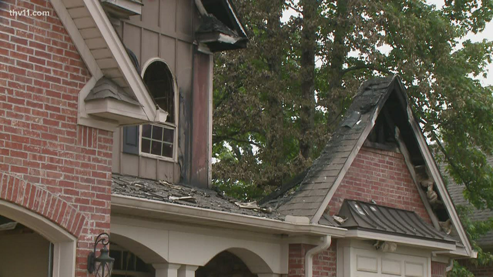Two houses in different neighborhoods caught fire overnight. Lightning could be the reason.