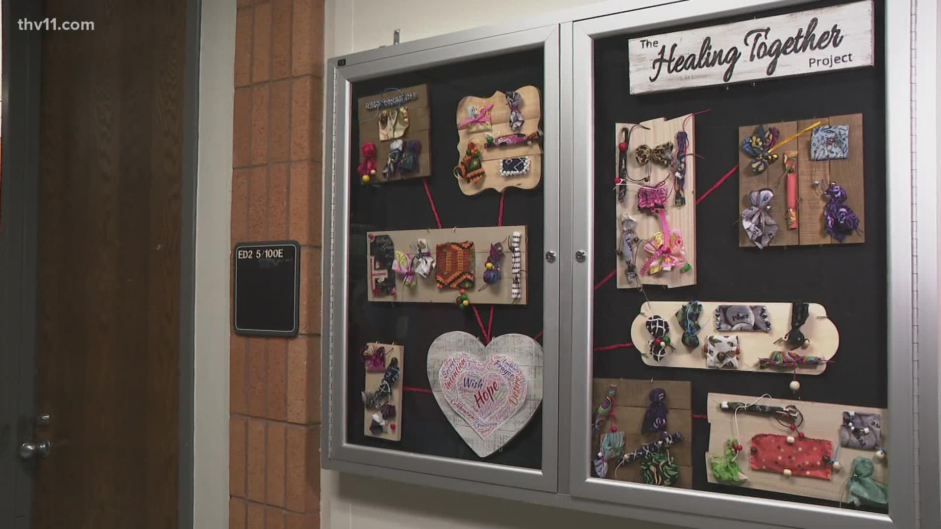 This display at UAMS is inspiring hope for the future.
The Healing Together project started in the College of Nursing and was inspired by a Crystal Bridges exhibit.