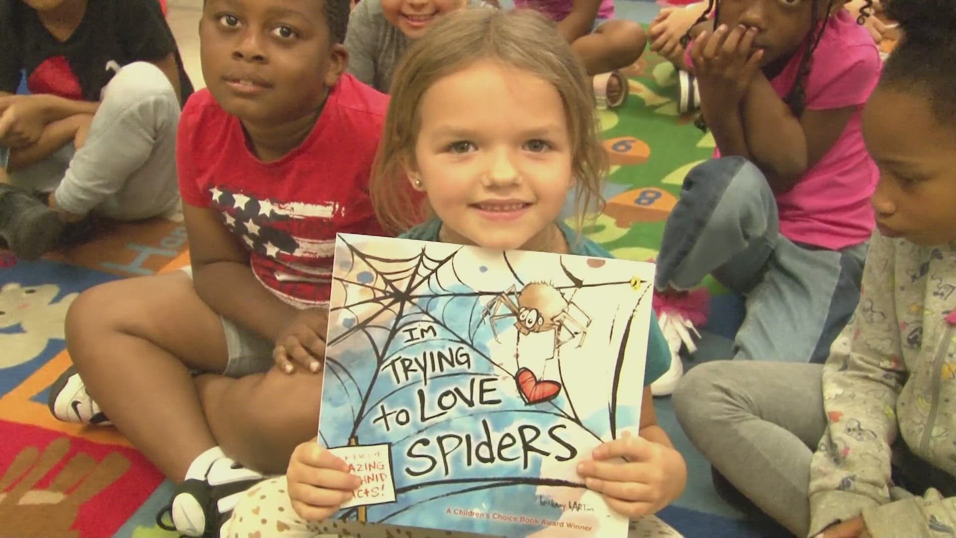 Craig O'Neill's Reading Roadtrip stopped at Woodrow Cummins Elementary in Conway to visit with lifetime readers and share a book by Bethany Barton.