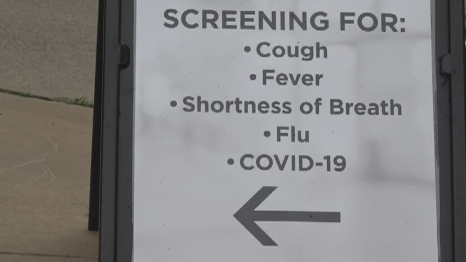 Driving into UAMS, you will see these signs everywhere leading you to the screening center.