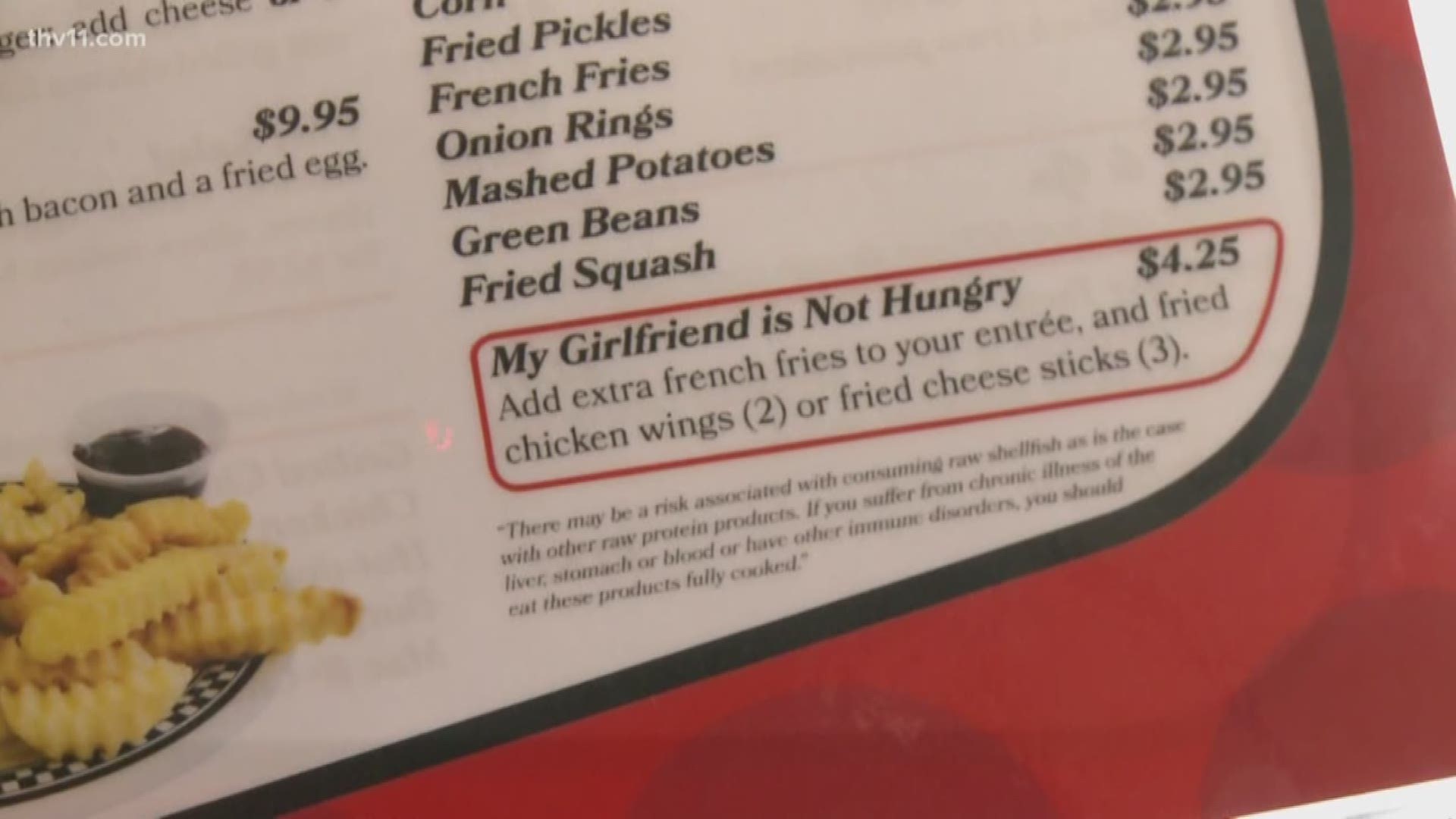 A North Little Rock restaurant's menu is making the rounds on the internet all over the world.