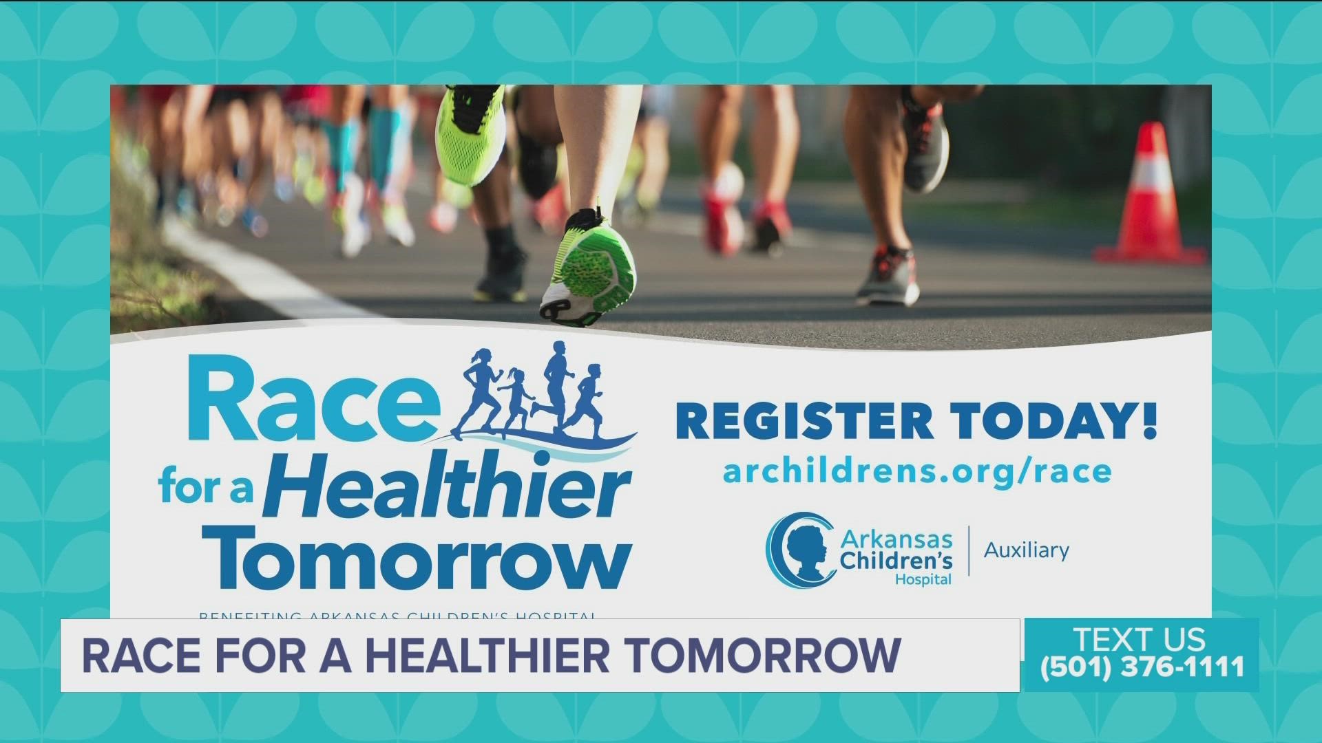 It’s time to lace up your sneakers! The Arkansas Children’s Hospital Auxiliary is hosting the 4th annual Race for a Healthier Tomorrow on Saturday, October 8.
