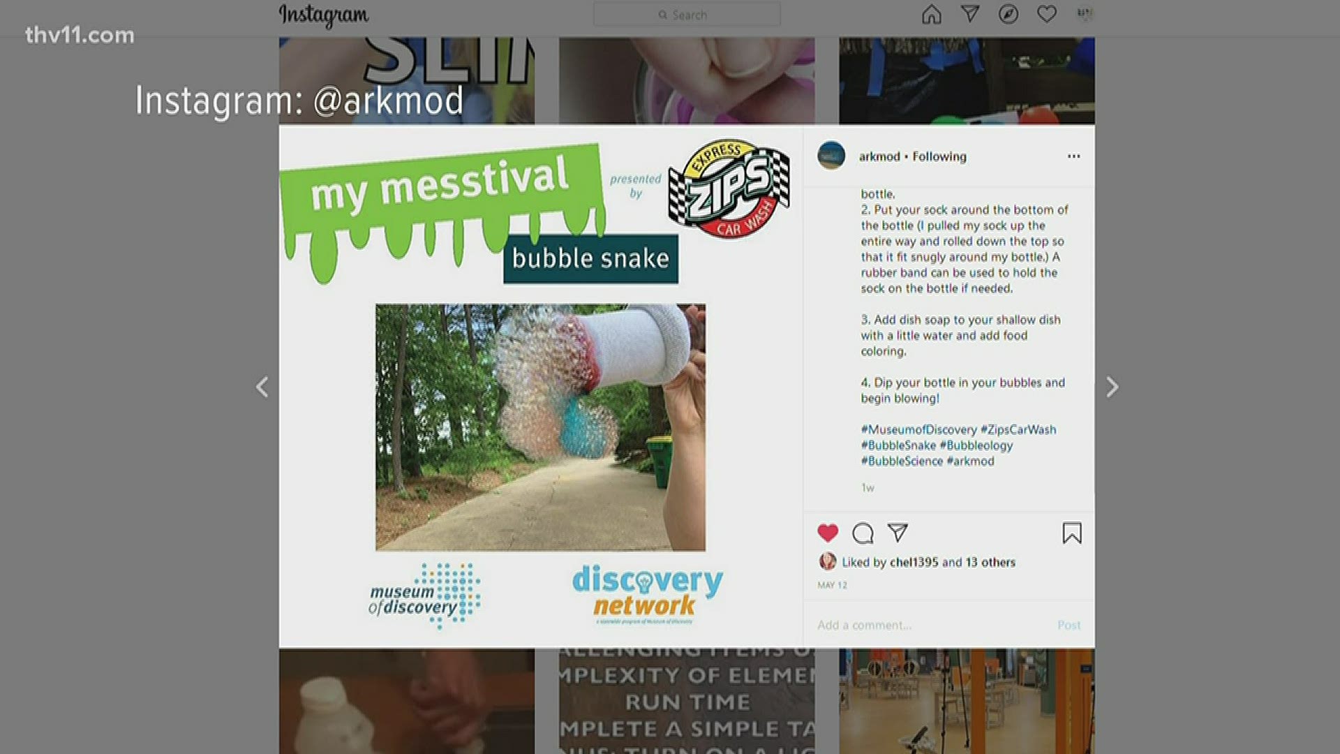 The Museum of Discovery has lots of great ideas for you and your kids to enjoy the fun of Messtival at home.