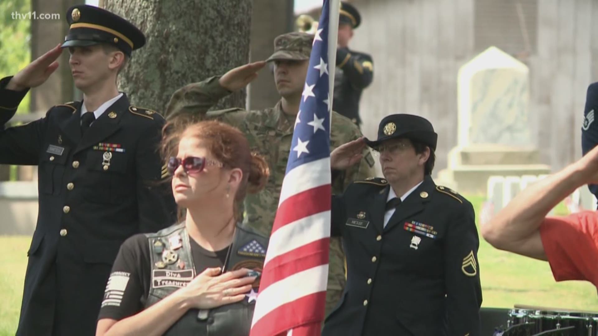 State of Arkansas holds Memorial Day ceremony.