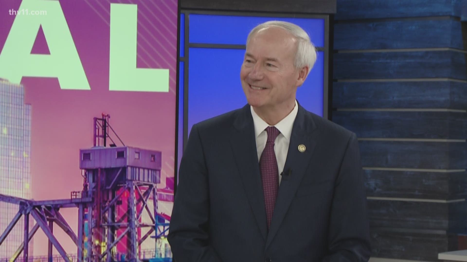 Governor Asa Hutchinson talks with Dawn Scott on the plans in place to prepare and prevent more COVID-19 cases.