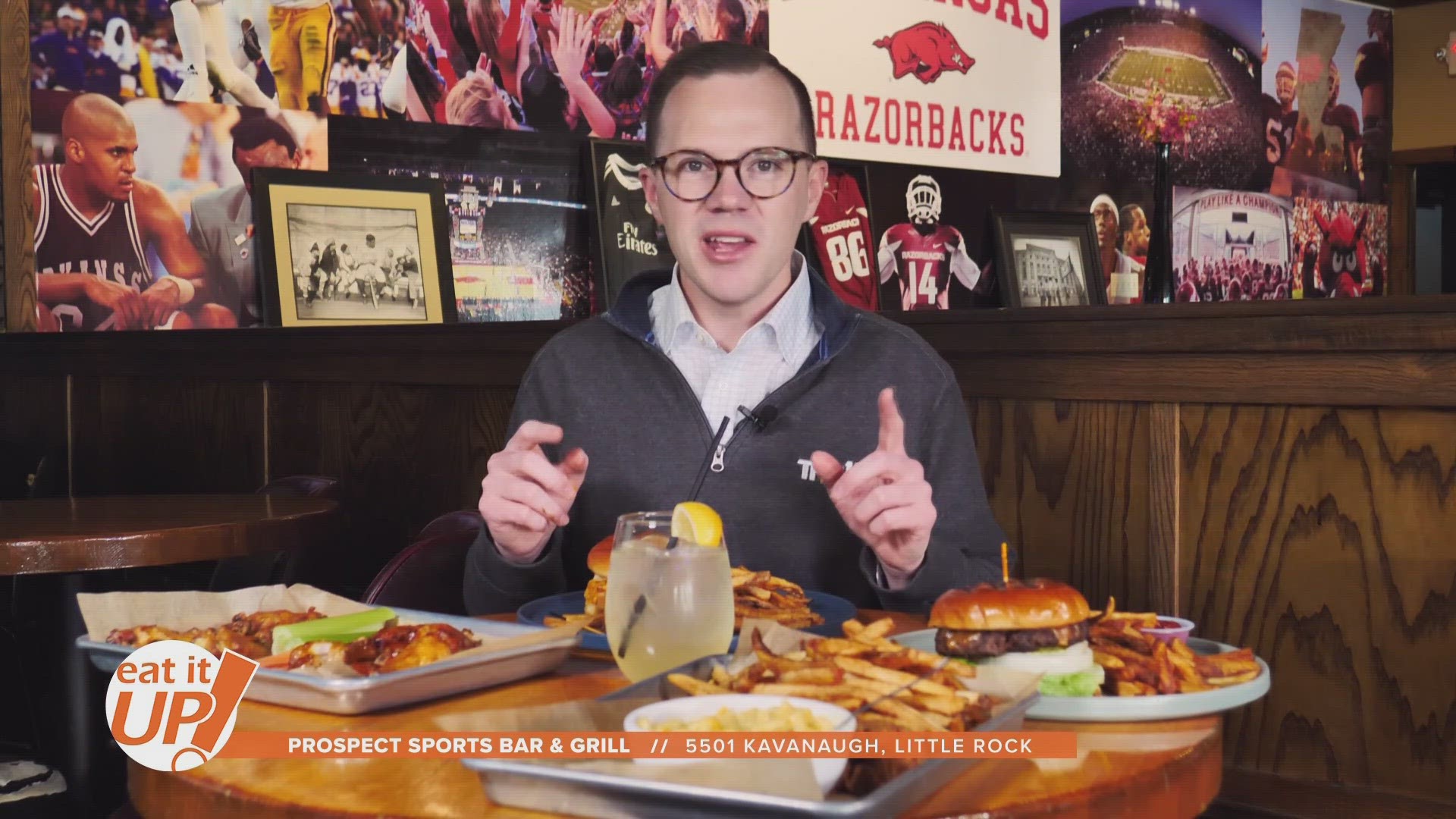 On this week's Eat It Up, Skot Covert visits Prospect Sports Bar & Grill in Little Rock, a family-friendly spot to catch all the big games and enjoy delicious food.