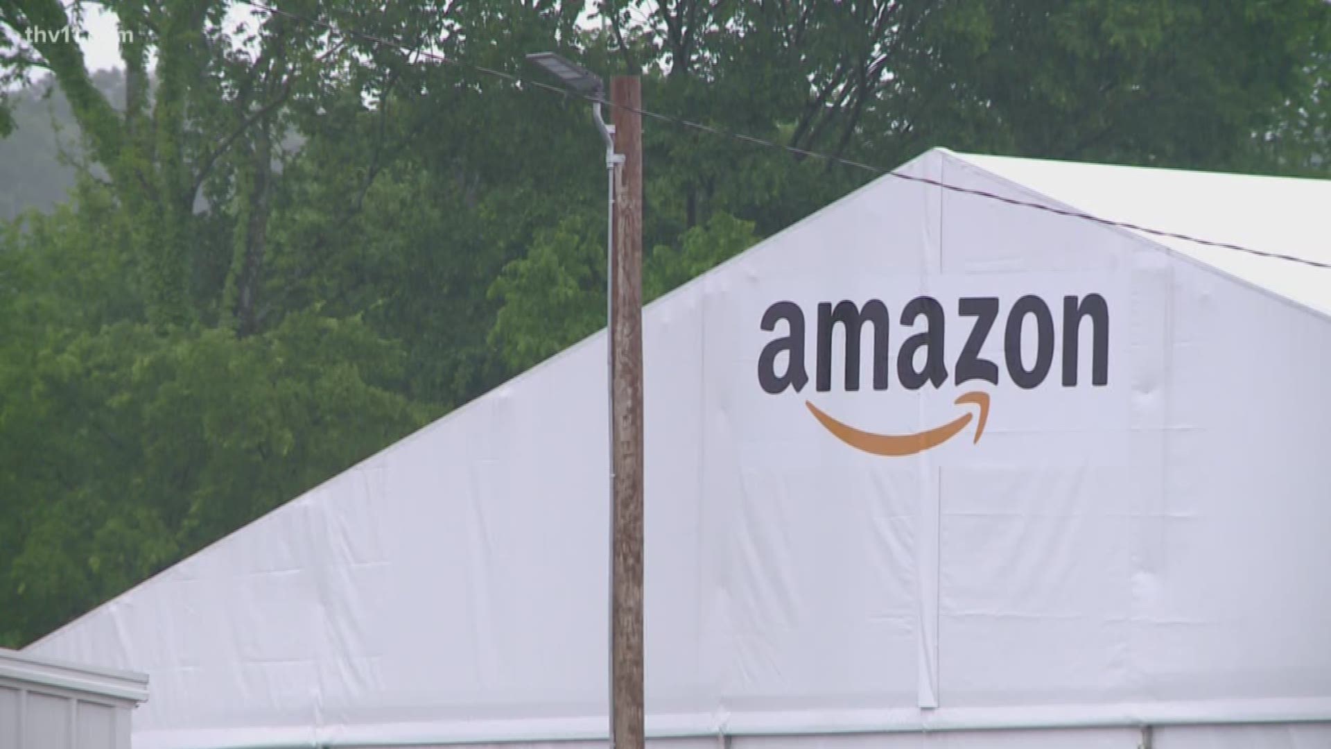 Police in North Little Rock say they're investigating a body found near the Amazon facility.