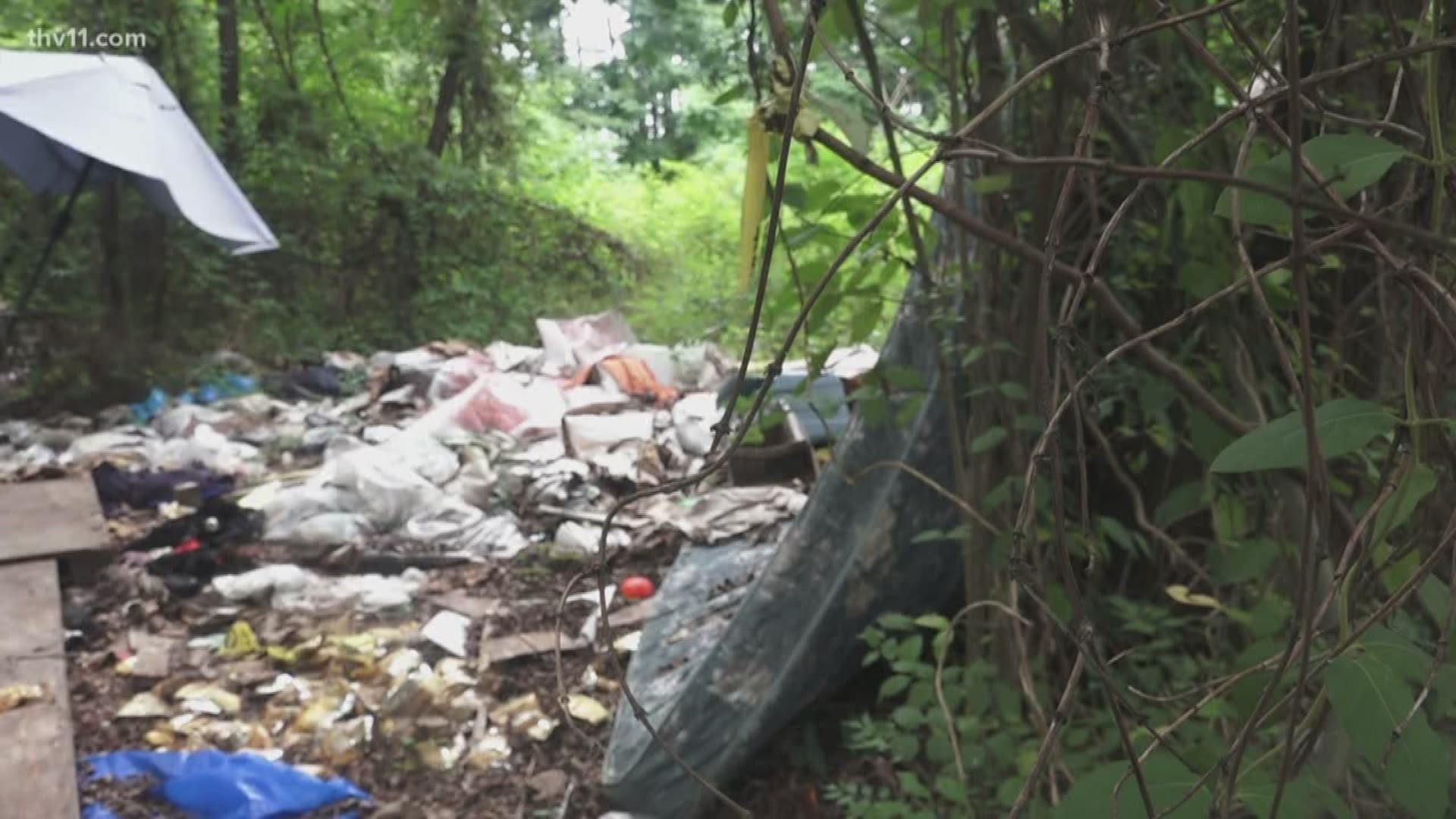 Though the city of Little Rock has made promises to clean these sites, some areas are still full of litter.