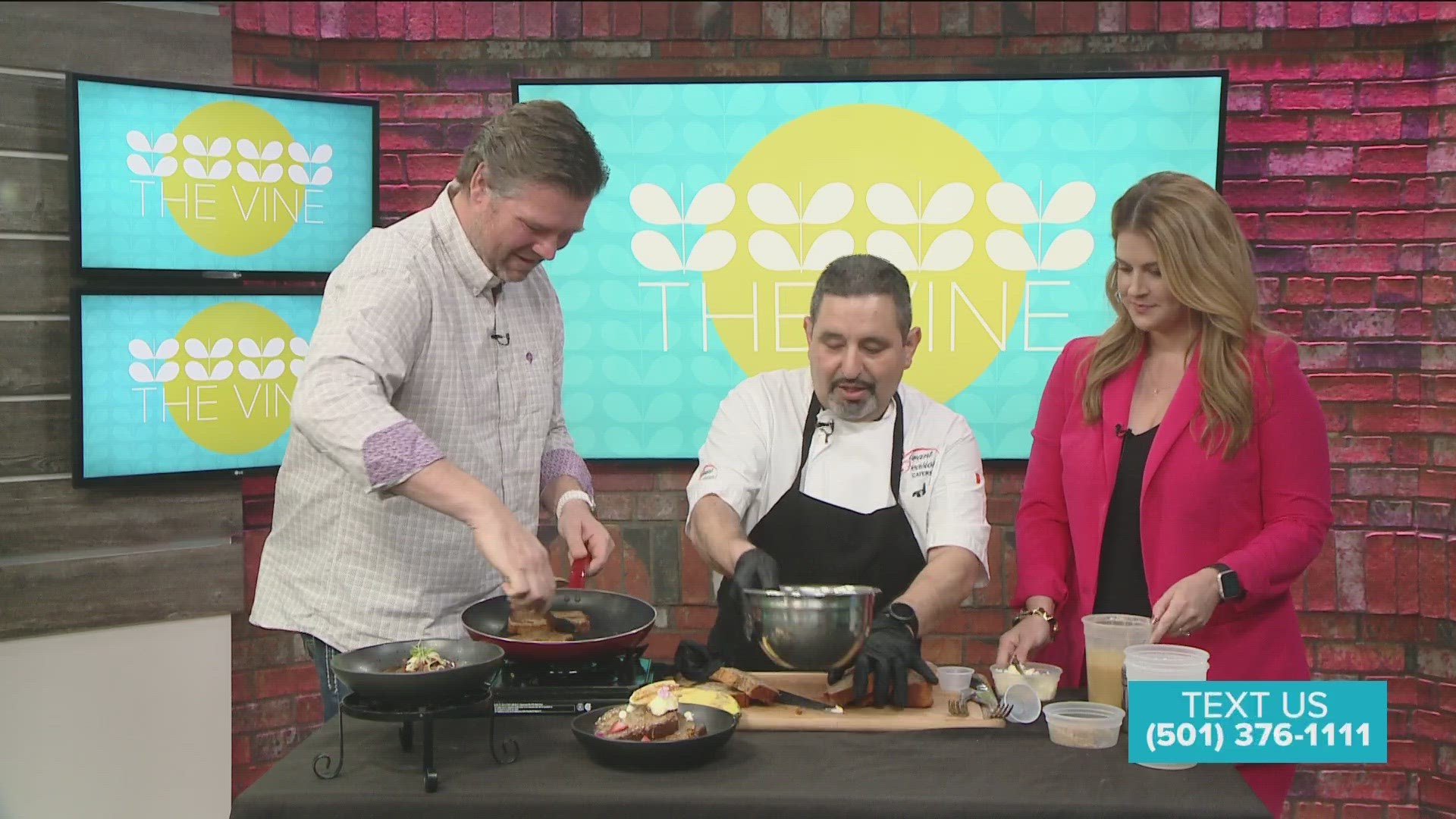 Chef Serge with Vibrant Catering stopped by the studio to whip up something delicious for Adam and Ashley!