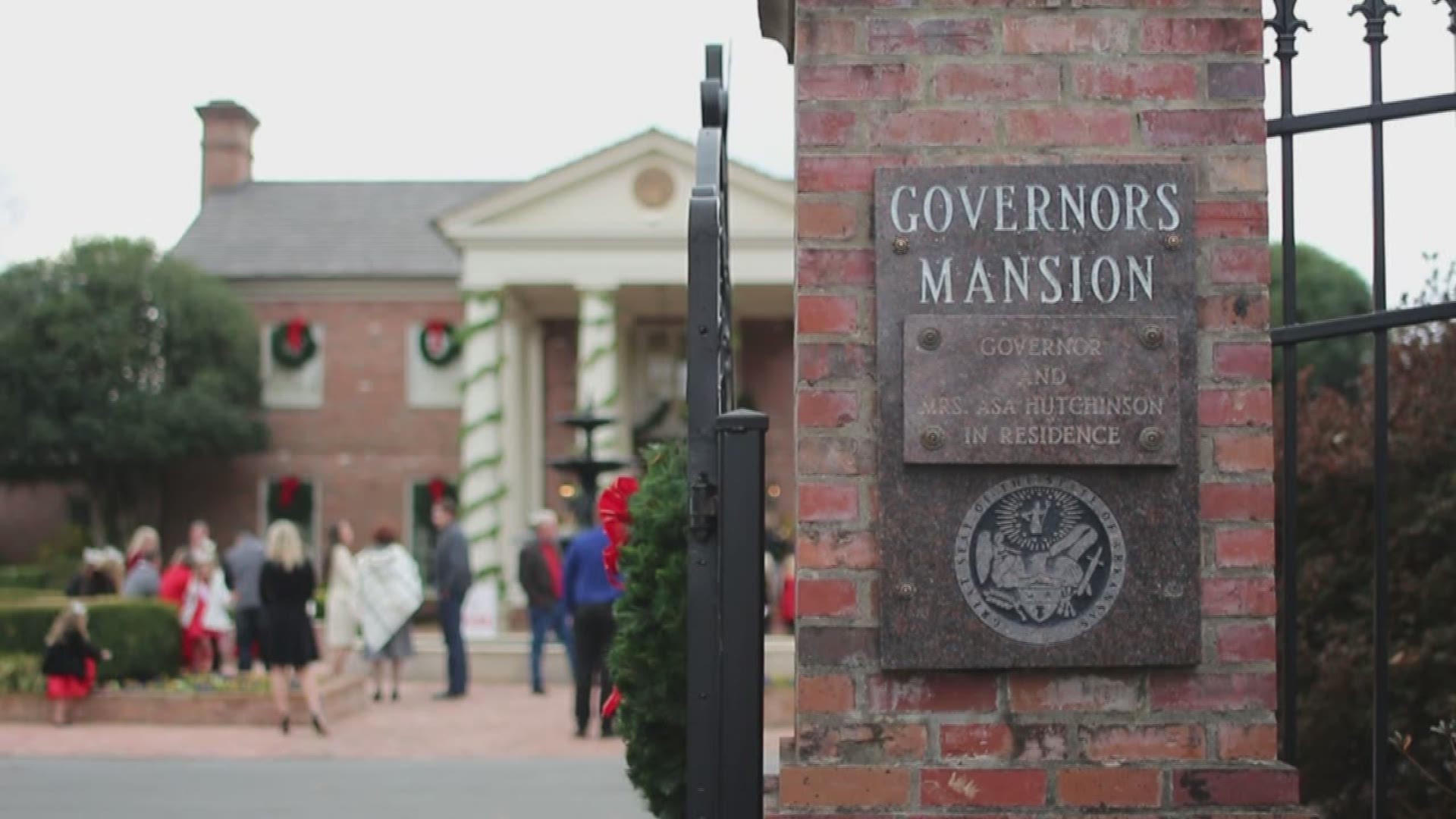 One of the drop-off sites for Toys for Tots was the Governor's Mansion.
