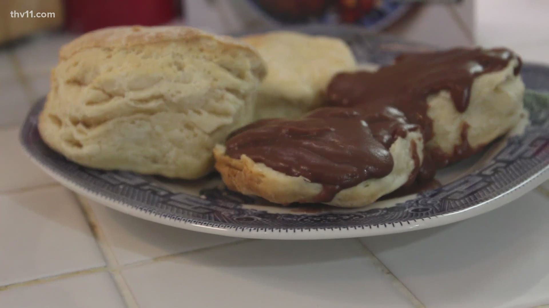 Kat Robinson whips up a batch of chocolate gravy and warm biscuits. Find this recipe and more in her new cookbook "A Bite of Arkansas."