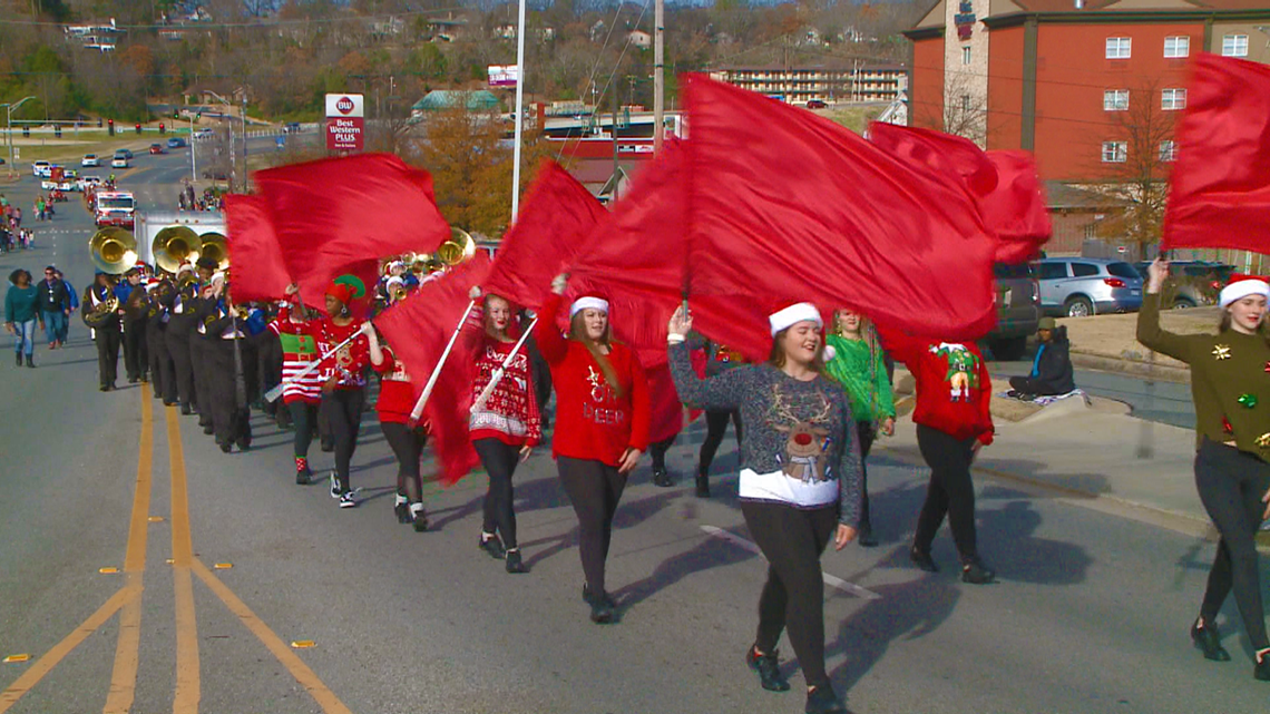 Hundreds of people lined the road for the North Little Rock Christmas