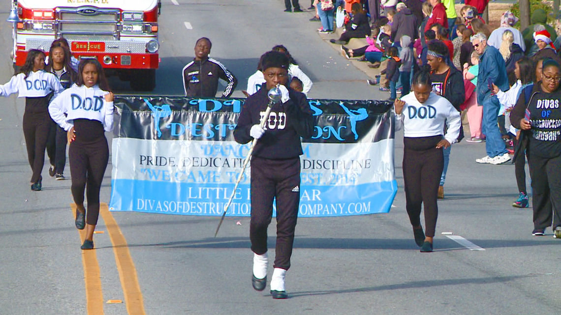 Hundreds of people lined the road for the North Little Rock Christmas