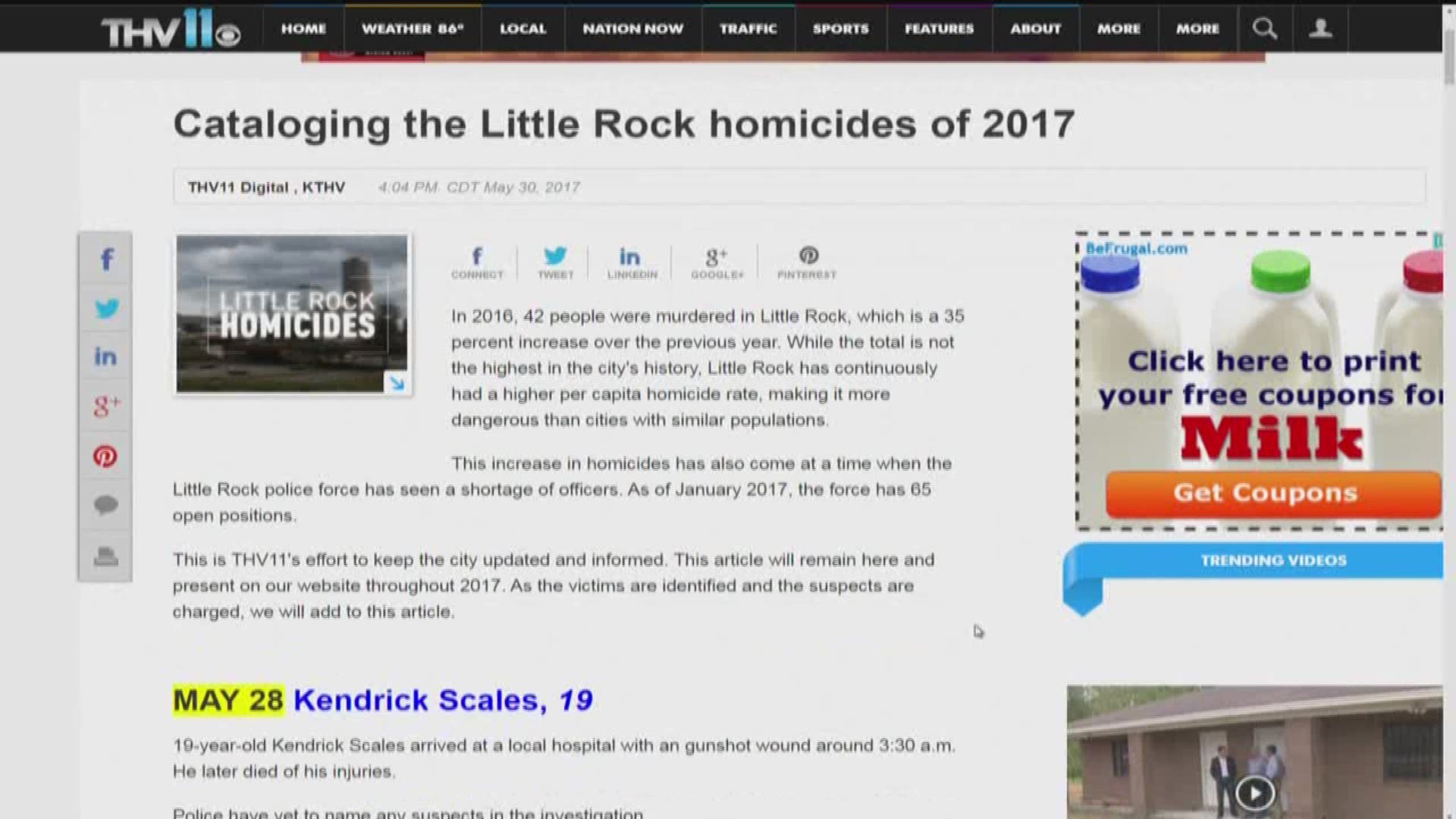 Cataloging the Little Rock homicides