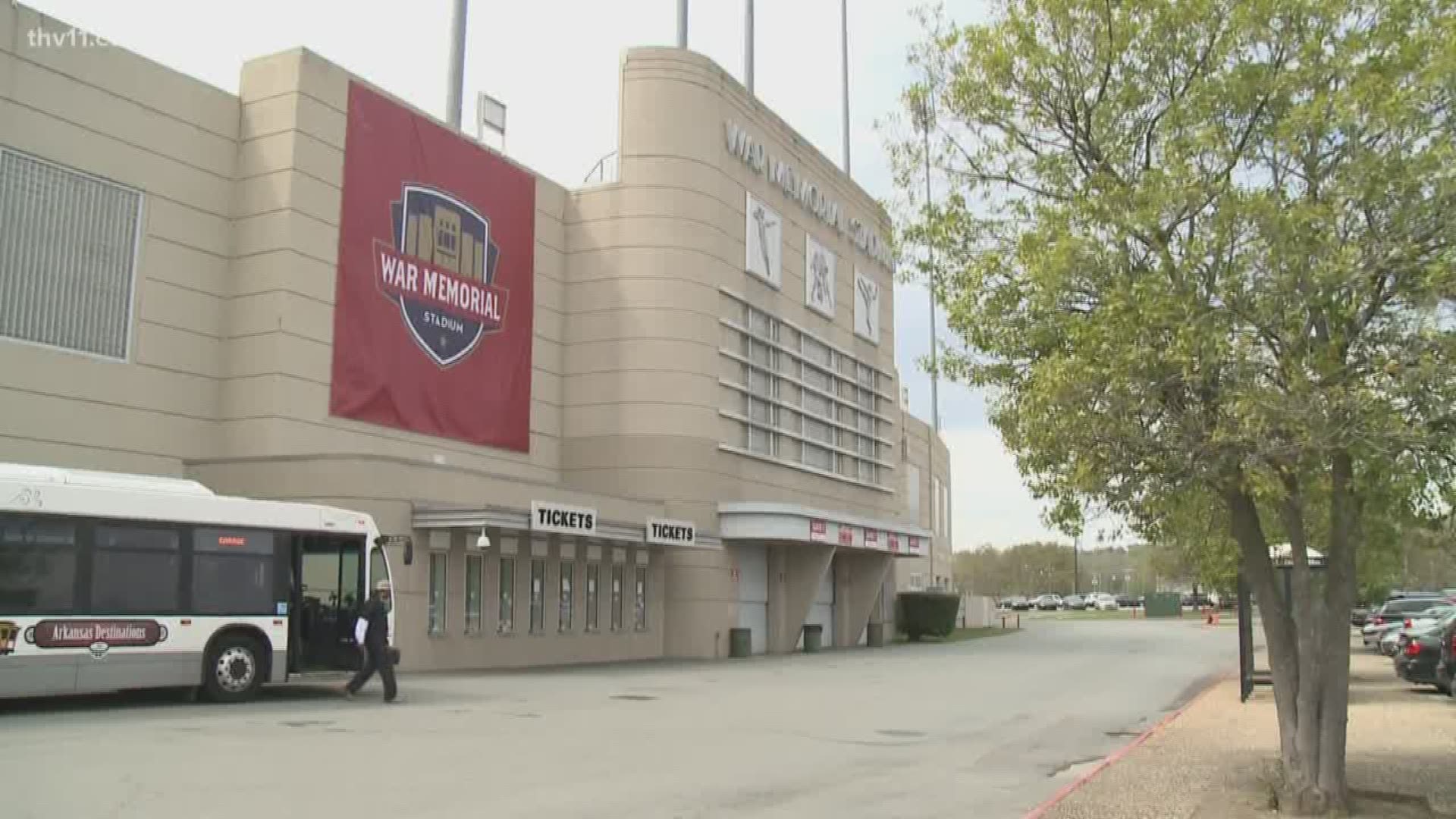 Safety upgrades have arrived at War Memorial Stadium ahead of next month's Arkansas vs. Ole Miss game.