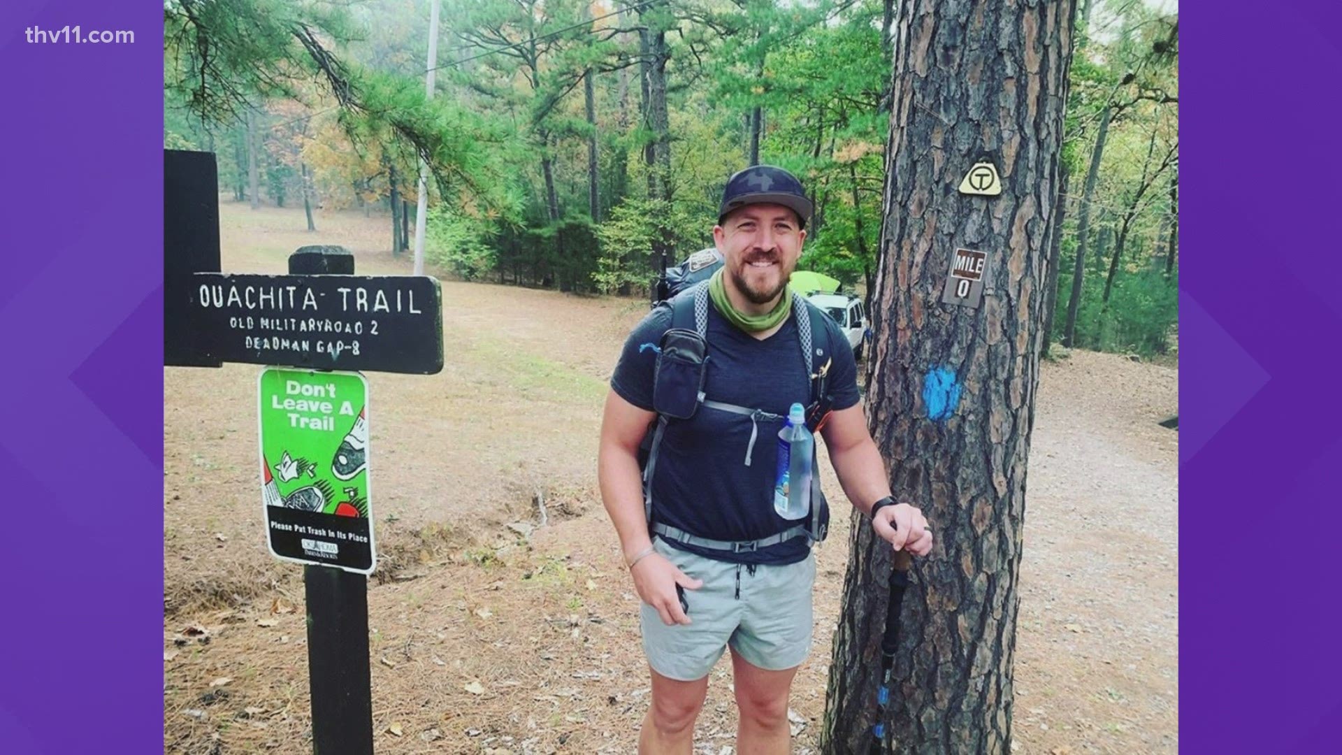 Jeremy Woodall of Monticello is hiking the Ouachita National trail from Oklahoma to Pinnacle Mountain, 223 miles.