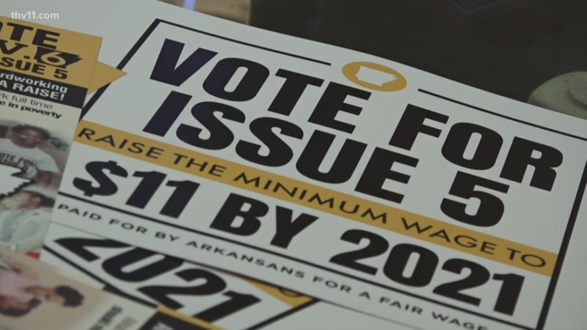 The fight over Arkansas's minimum wage continues tonight despite voters' overwhelming support to raise it in November.