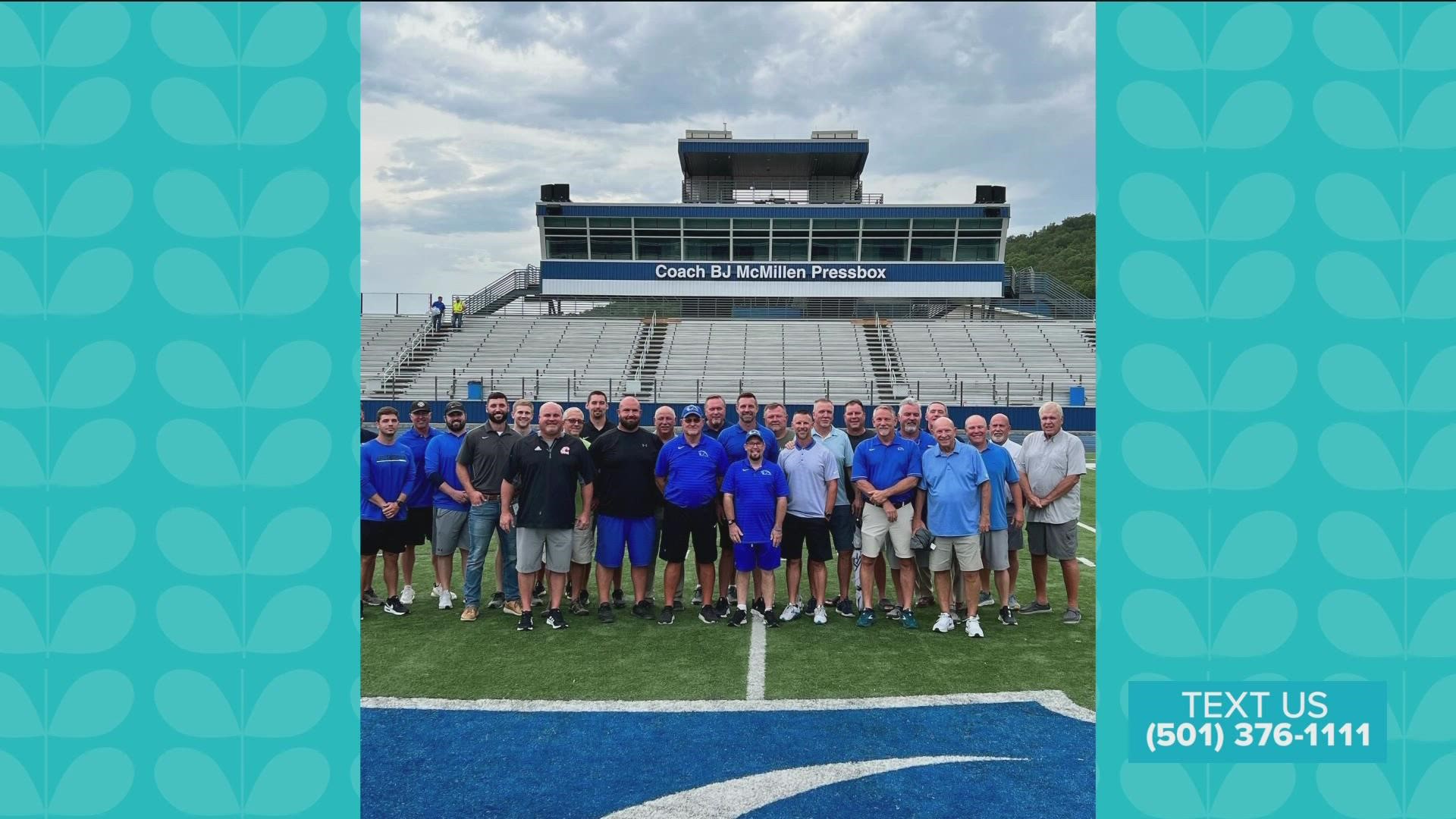 Congrats to Coach BJ after Greenbrier High School dedicates their press box in his honor