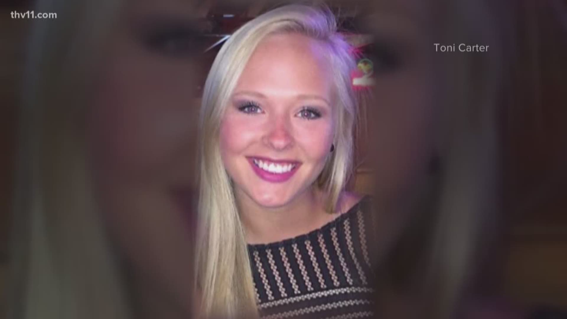 In an autopsy the Arkansas state crime lab measured a high level of alcohol in the fluid of Briana Carter's eye.