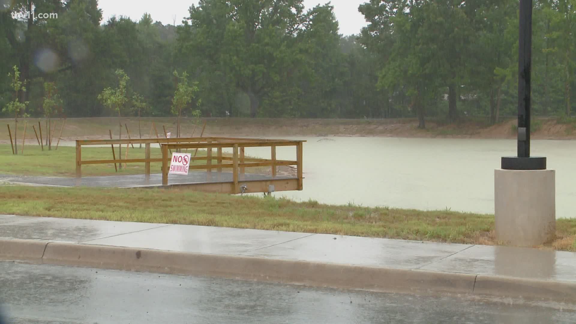 The pond at Matthews Park in Greenbrier has raised plenty of questions.