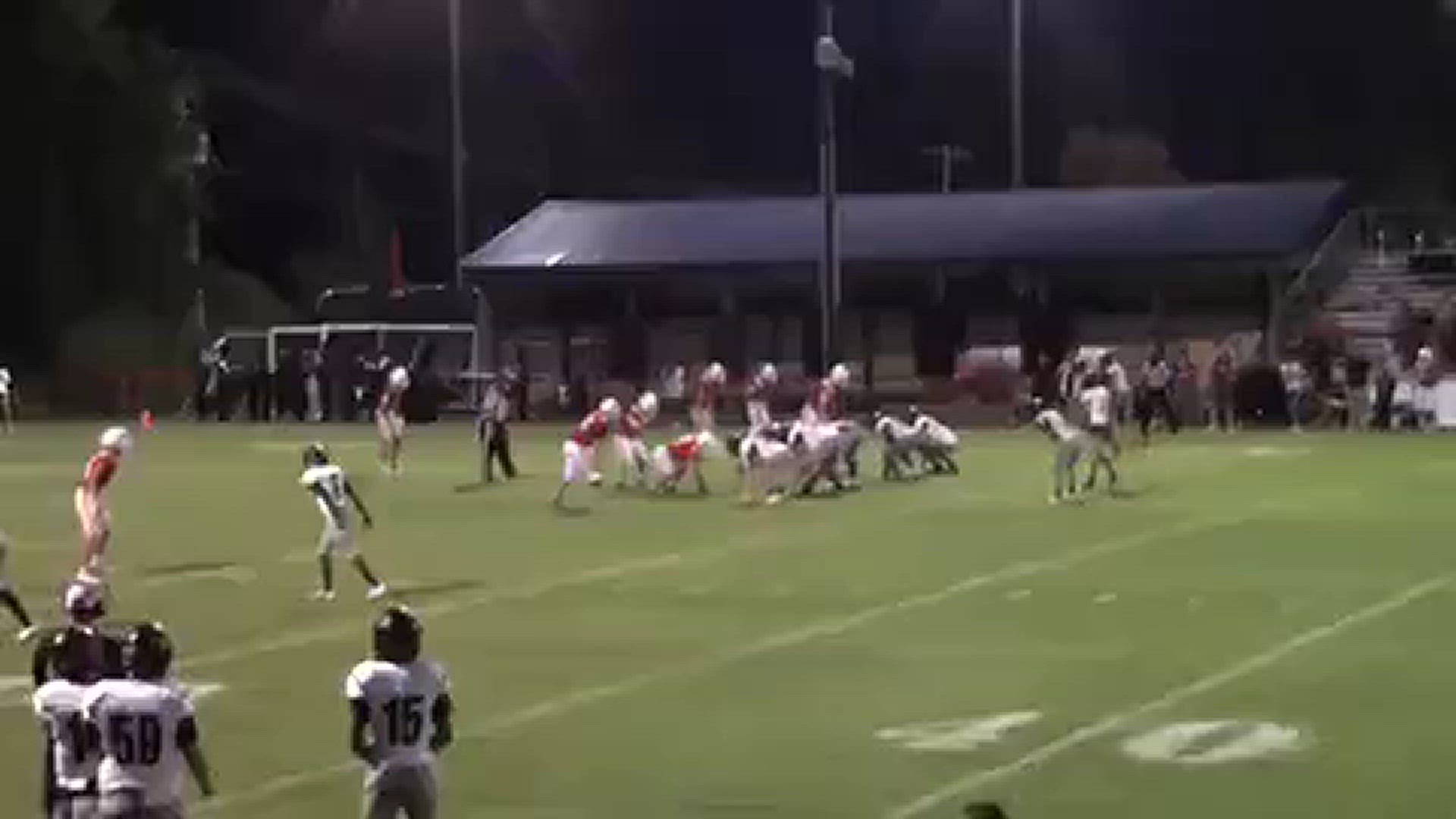 Touchdown pass from Landon Faucett to Treydon Quarles. Bearden Bears win 27-6 vs Baptist Prep , Friday 10/4
Credit: Ada Cruz