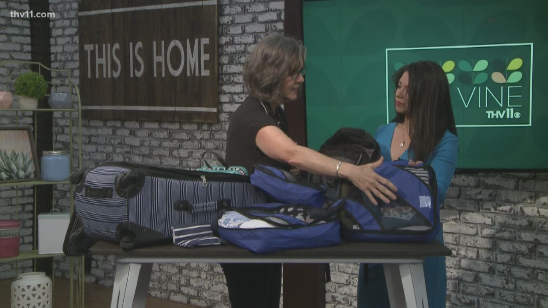 Sue Fehlberg with TidyNest of Little Rock showed us how to use the KonMari method for packing.