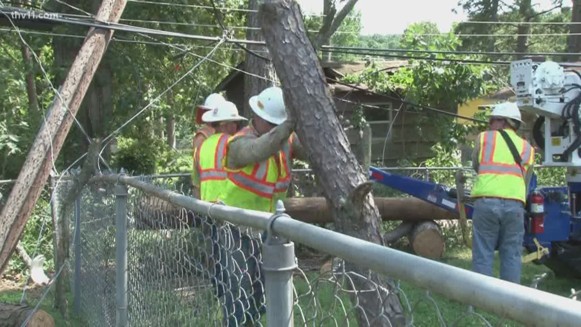 Entergy said its crews are working as fast as they safely can.