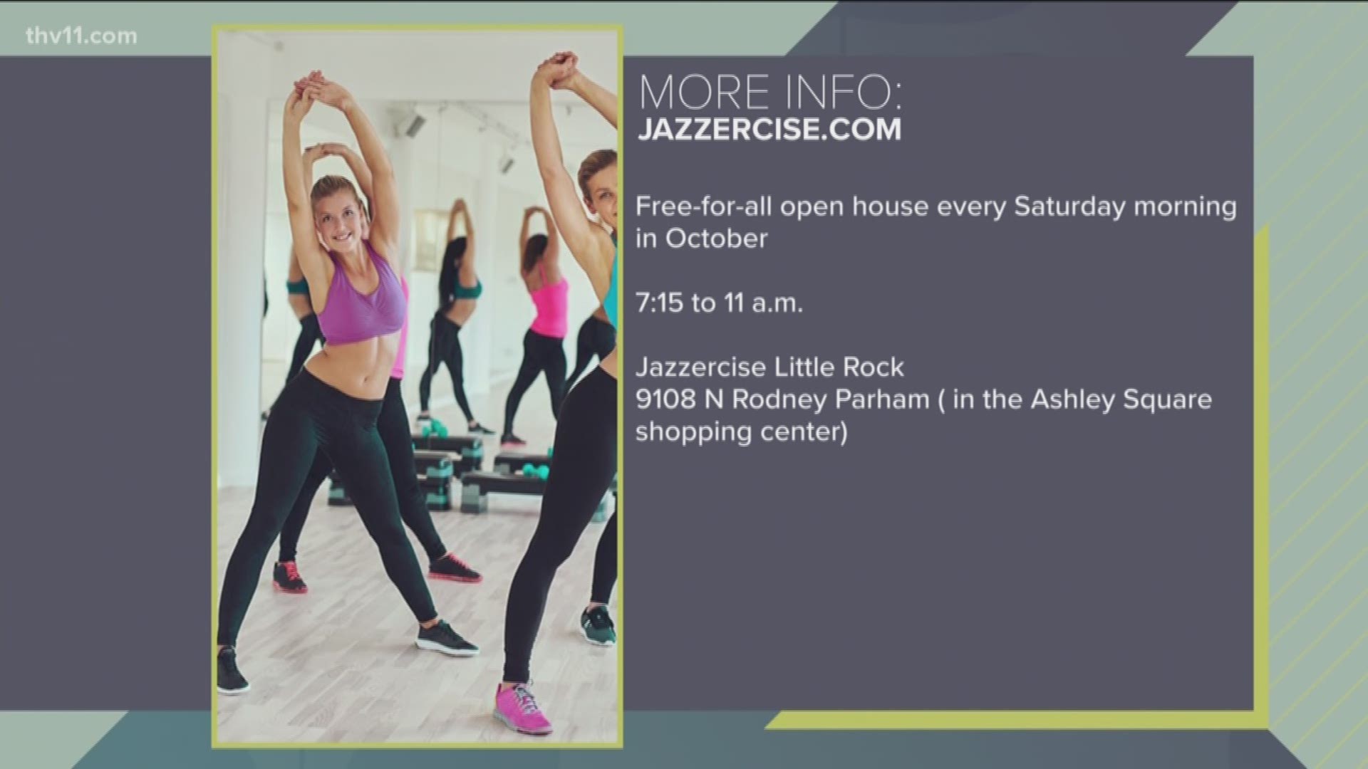 Jazzercise Little Rock Fitness Center is holding a citywide free-for-all open house every Saturday morning for the rest of October to celebrate the 50th anniversary!