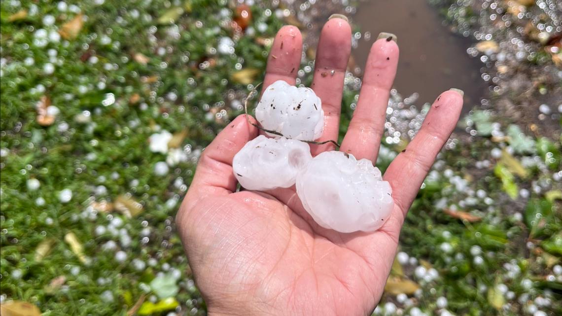 Hail blankets Central Arkansas