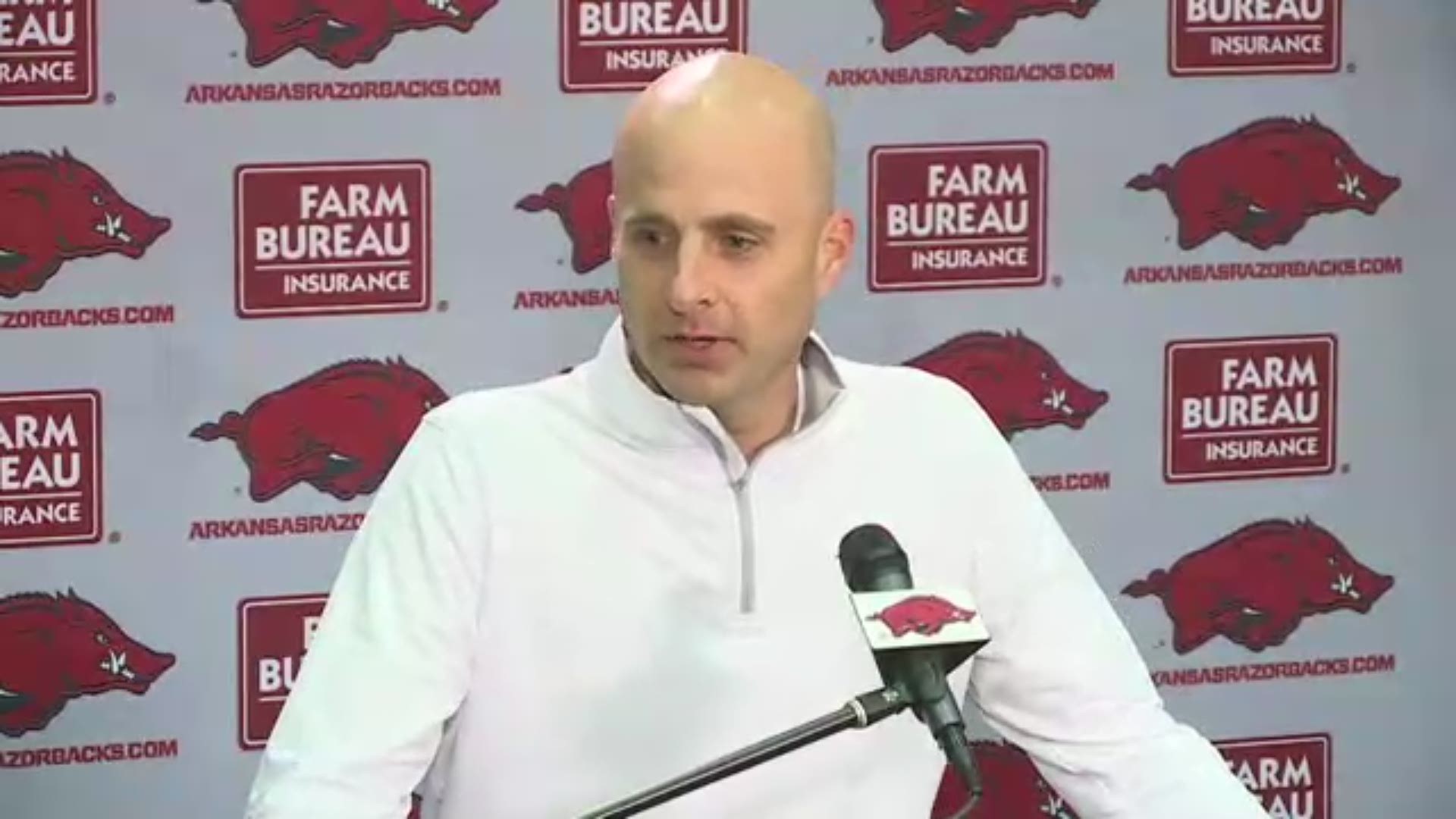 Lunney Jr. got emotional when talking about what the Little Rock game means to him as a former Razorback and Arkansan and put out a call for fans to come on Friday