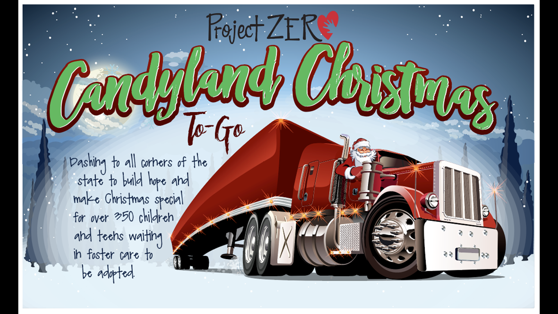 Project Zero and Arkansas DCFS are hosting Candyland Christmas To Go, an event that gives foster children Christmas gifts.