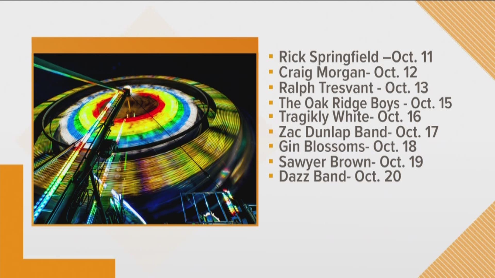 The full list of concerts is on THV11.com right now and in our THV11 app.