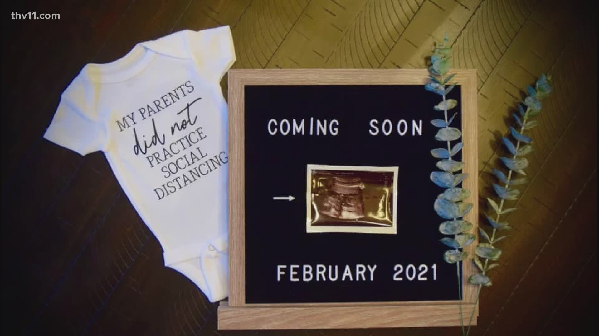 Congratulations to Marlissa Goldsmith and her husband Ledarius Anthony (L.A.)! Marlisa shared a picture of an adorable onesie and sign on her Facebook page.