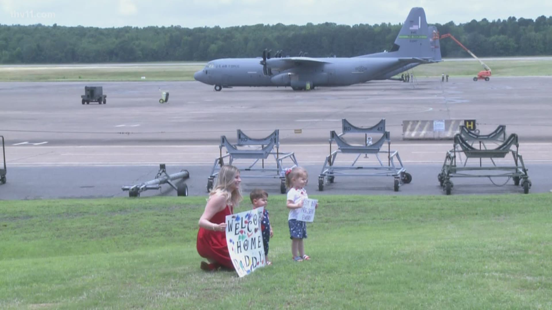 Nearly 100 airmen are back with their loved ones tonight, after being deployed for the majority of the year.