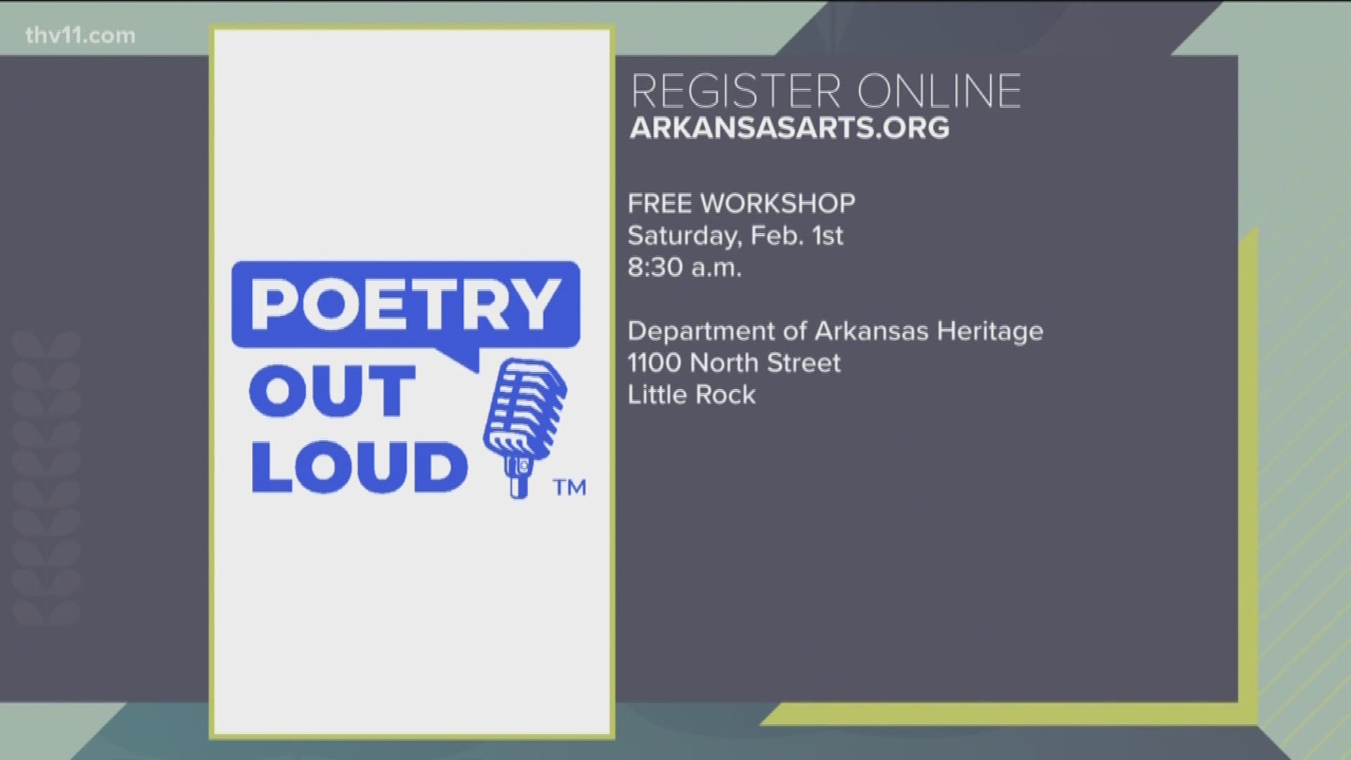 Participants will learn to pick the right poem, memorize poetry, perform poems and more from top-ranking poets and educators TJ Medel and Stacey McAdoo.