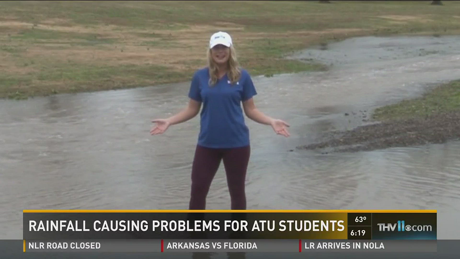 Students at Arkansas Tech can always expect to see "Lake Tech" when there's a significant amount of rainfall