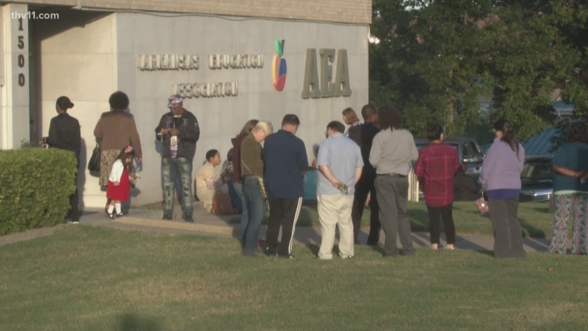 Dozens of Little Rock teachers filed in for an emergency union meeting Tuesday night. Some were forced to wait outside because the auditorium hit capacity.