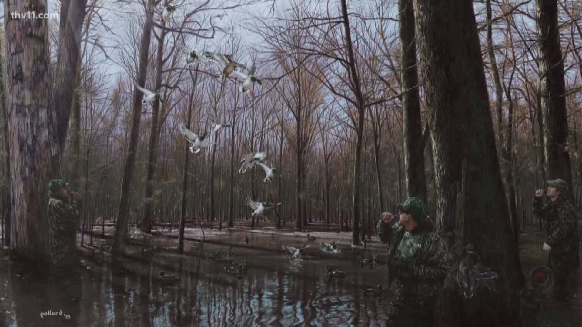 Glenn Pollard of Searcy has been making prints for Arkansas Ducks Unlimited for the last 20 years.