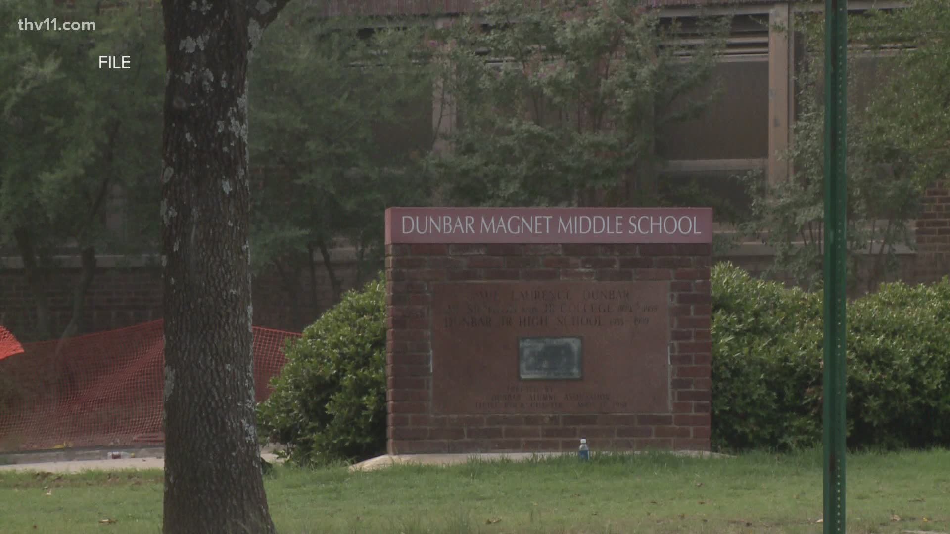 Dunbar Middle School in Little Rock is closed today after one of its staff members tested positive for COVID-19.