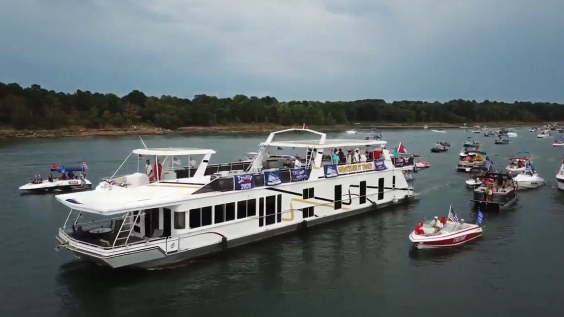 Trump Lake Rally Hundreds of boaters rally on Arkansas lake for President Trump | thv11.com