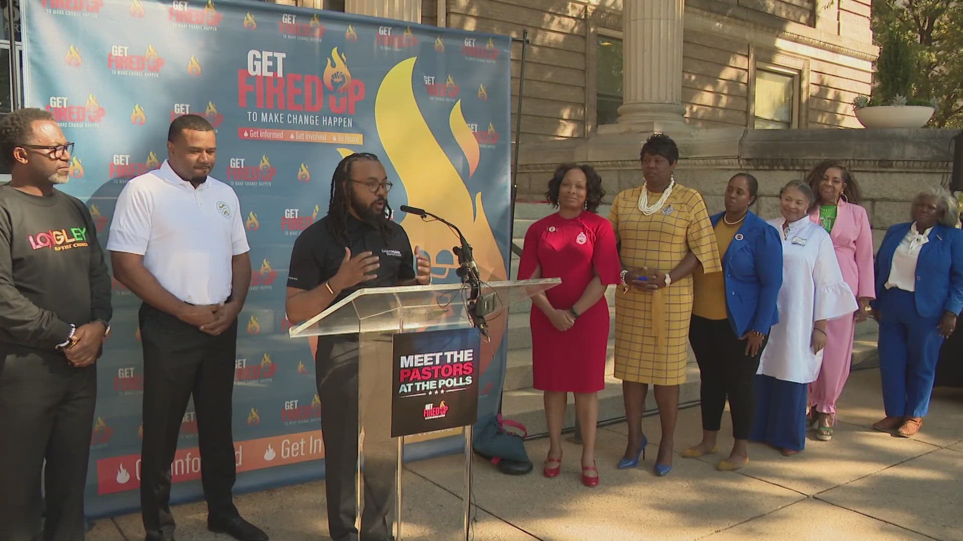 A group of Central Arkansas pastors gathered at city hall to encourage voters to get out and vote during the general election.