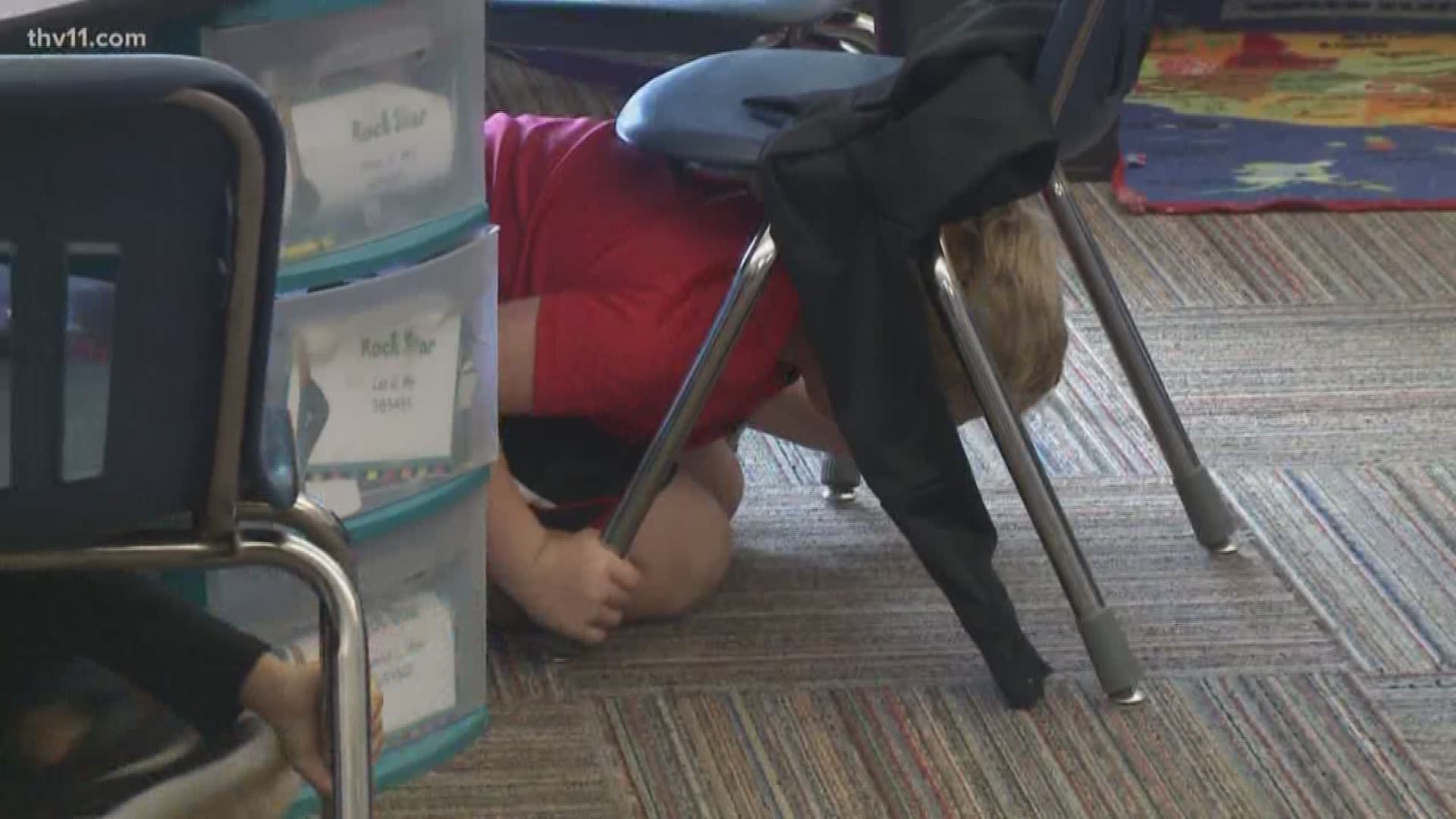 It's not something we deal with often, but some schools in Arkansas participated in an international earthquake drill.