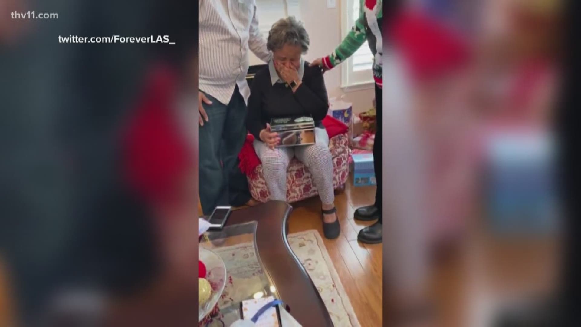 In a video with nearly 10 million views on twitter, Lauren Shackleford posted the touching gift she and other family members gave to their grandmother.