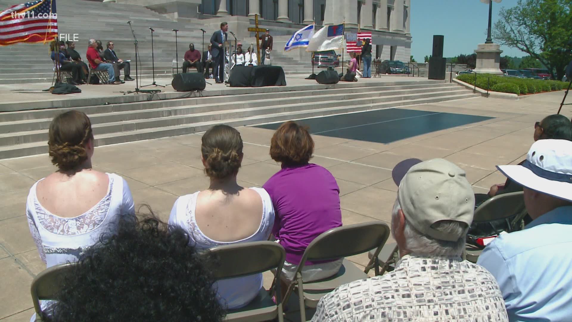 People will recognize the National Day of Prayer in cities throughout Arkansas, as well as at the State Capitol.