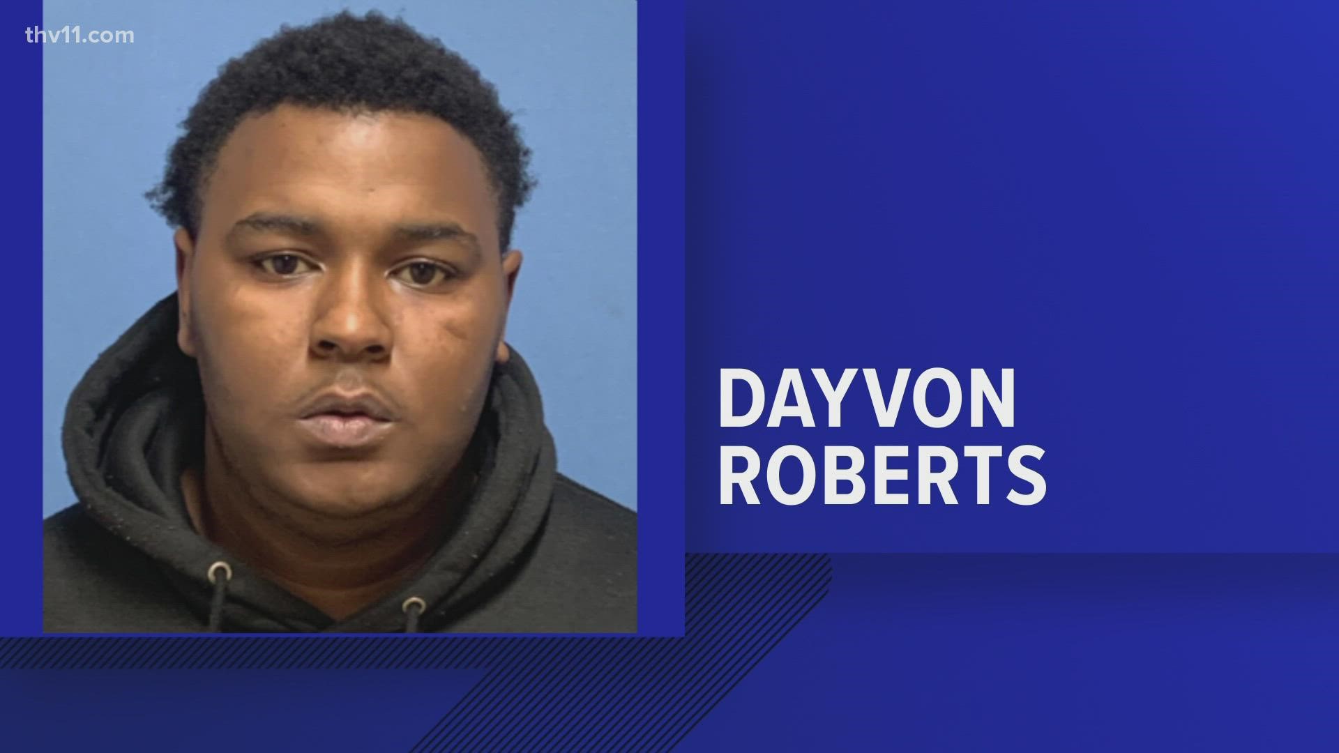 Little Rock police arrested Dayvon Roberts in connection to a double homicide that happened at the intersection of 36th and John Barrow Road in December of 2021.